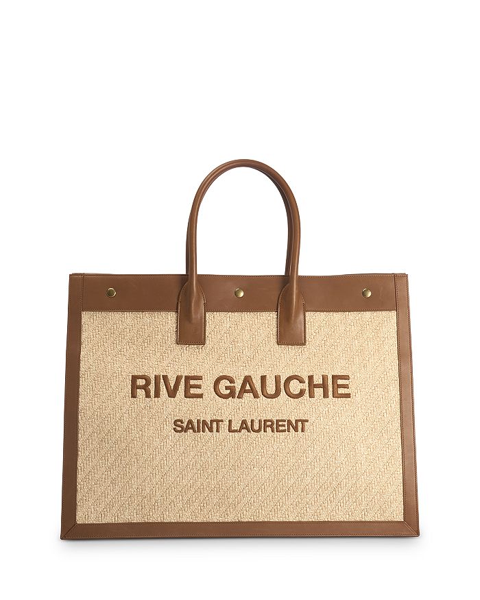 Luxury Designer Top Women Handbags Rive Gauche Tote LINEN LEATHER