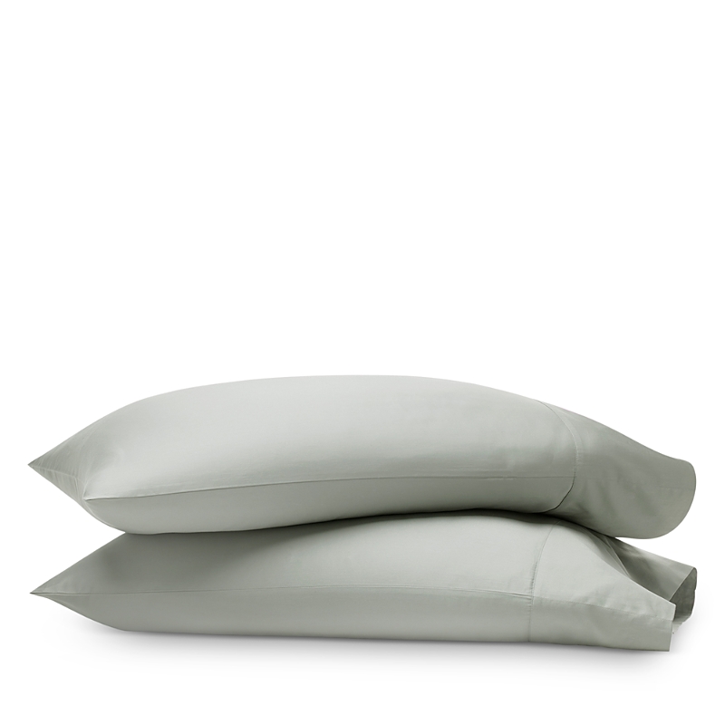 Boll & Branch Signature Organic Cotton Hemmed Pillowcase Set, Standard In Sage