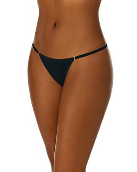 Ongossamer Women's Solid Mesh Hip-g Thong In Black, Size X Small