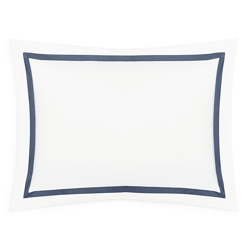 Matouk Lowell Standard Sham In Steel Blue
