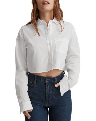 The Crop Ex-Boyfriend Shirt Vegas Suede Bone