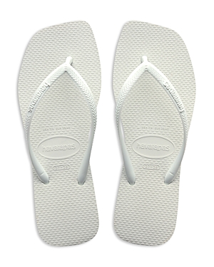 Shop Havaianas Women's Slim Square Toe Slip On Flip Flop Sandals In White