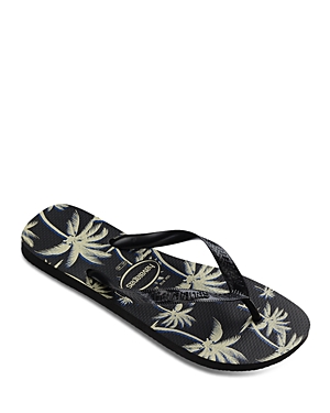Havaianas Aloha Flip Flop In Black/blac