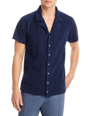 SOL ANGELES - Riviera Striped Button Front Short Sleeve Cabana Shirt