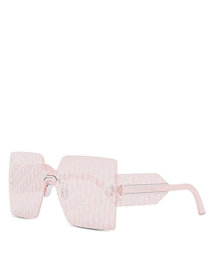 Shop Dior Club M5u Mask Sunglasses, 145mm In Pink Mirrored