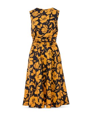 chinese dress ladies Spring A-Line Yellow Linen Dress women 5679 – Xiaolizi main image 1