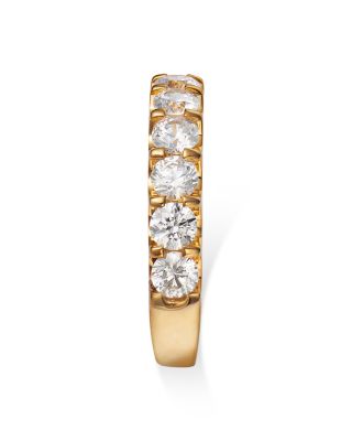 Certified Diamond Round Cut Band in 14K Yellow Gold, 2.0 tcw 