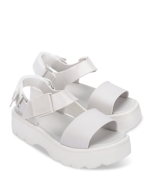 Shop Melissa Women's Kick Off Ankle Strap Slingback Platform Sandals In White