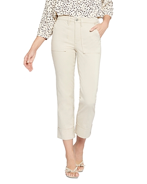 NYDJ UTILITY RELAXED HIGH RISE ANKLE STRAIGHT JEANS IN FEATHER