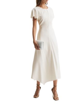 knee length dresses for ladies Nova Flutter Sleeve Midi Dress Dusty Rose main image 1