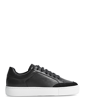 REISS ASHLEY LOW TOP LEATHER SNEAKERS