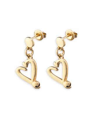  Hammered Heart Hoops