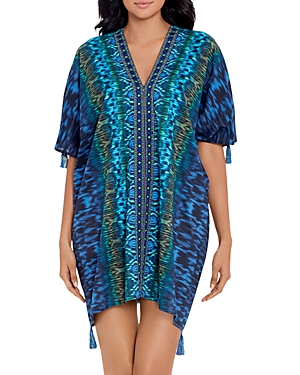 Miraclesuit Alhambra Caftan Swim Cover-up In Blue Multi