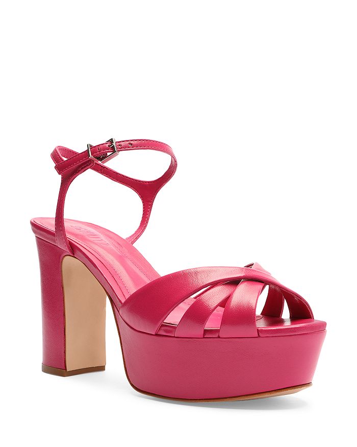 SCHUTZ Women’s Keefa Sandal – Platform Nubuck Sandals With Adjustable Buckle, 4.1 Inch Heel