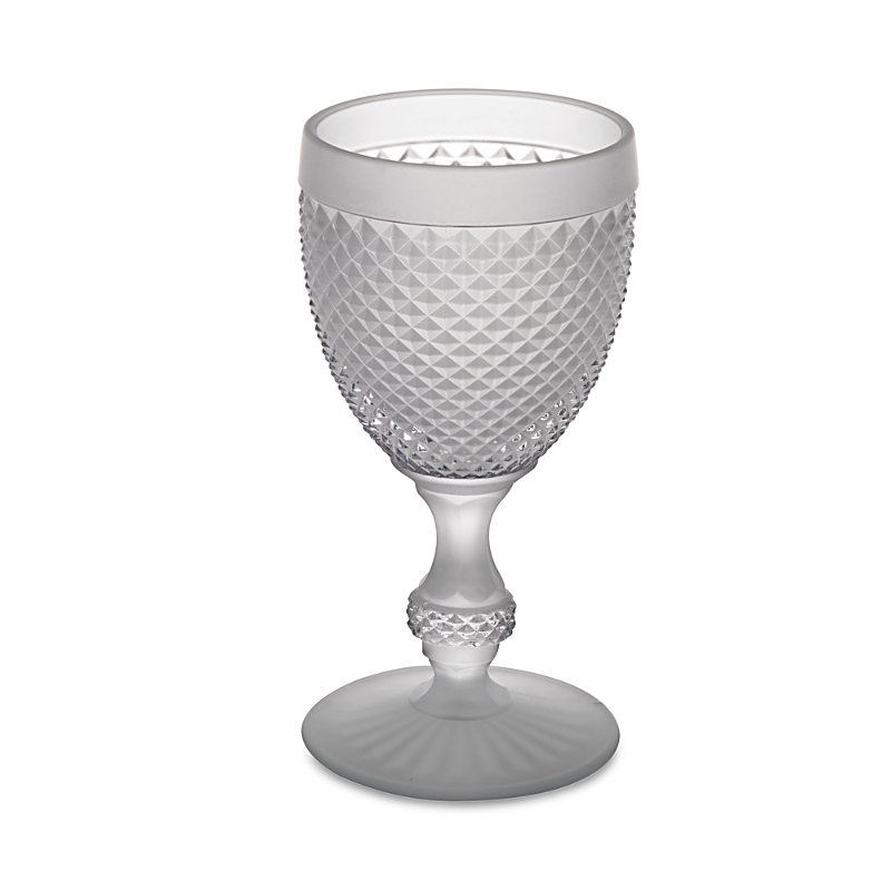 Vista Alegre Bicos Frosted Water Goblet In Black
