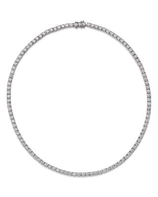 Diamond Classic Tennis Necklace in 14K White Gold, 7.0 ct. t.w 