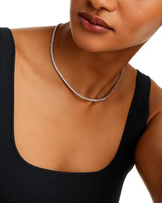 Diamond Classic Tennis Necklaces in 14K White Gold, 3.0-7.0 ct. t.w. - Exclusive