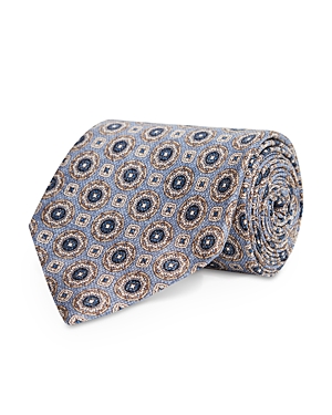Reiss Asolo Medallion Print Tie In Airforce Blue