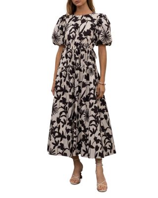 Moon River Puff Sleeve Midi Dress | Bloomingdale's