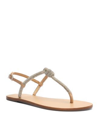 SCHUTZ Women's Pearly Embellished T Strap Slingback Sandals ...