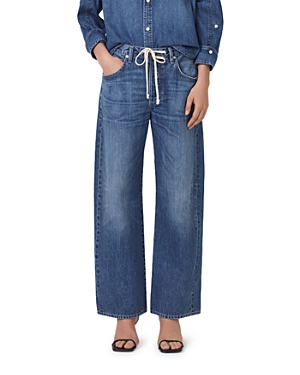 Shop Citizens Of Humanity Brynn Drawstring High Rise Wide Leg Jeans In Atlantis