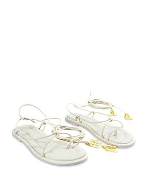 Shop Farm Rio Women's Strappy Thong Flat Sandals In Off-white