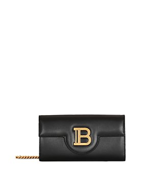 Balmain - B Buzz Leather Wallet on a Chain Small Crossbody 