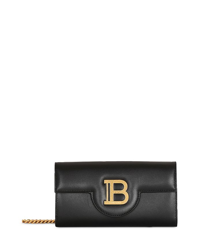 Balmain B Buzz Leather Wallet on a Chain Small Crossbody | Bloomingdale's
