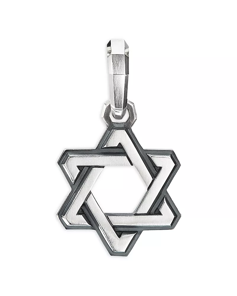 David Yurman Sterling Silver Deco Star of David Pendant