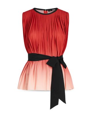 KARL LAGERFELD - Pleated Ombr&eacute; Blouse