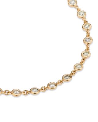 Diamond Station Tennis Bracelet in 14K Yellow Gold, 1.60 tcw   