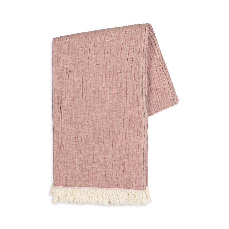 Lands Downunder Soho Cotton Linen Throw In Pink