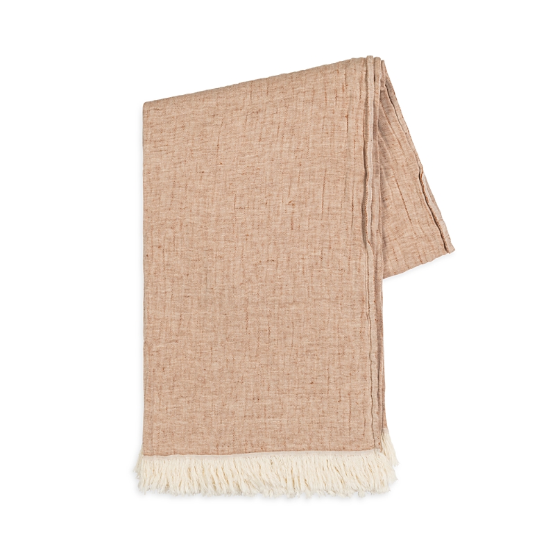 Lands Downunder Soho Cotton Linen Throw In Rust
