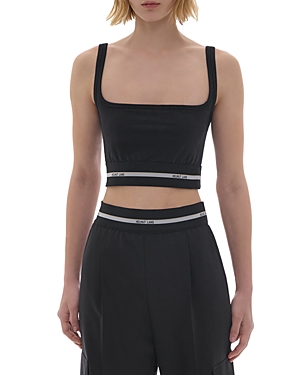 HELMUT LANG SQUARE NECK CROP TOP