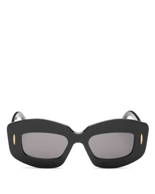 Chunky Anagram Rectangular Sunglasses, 49mm