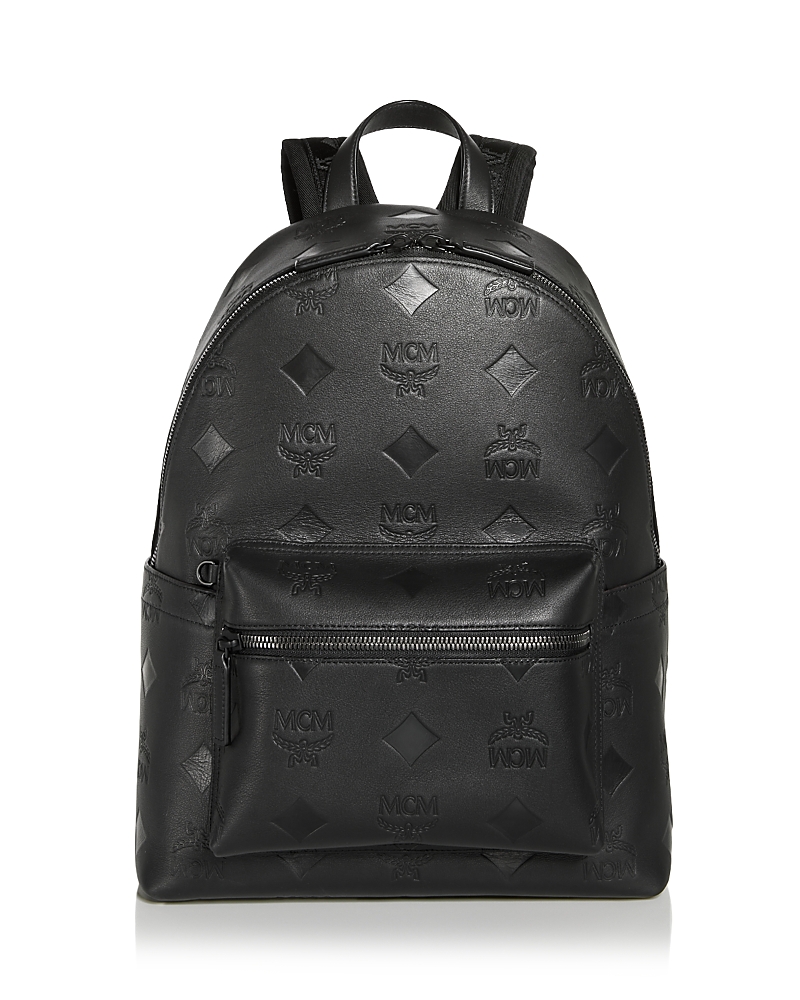 Mcm Stark Eb Maxi Monogram Backpack In Black