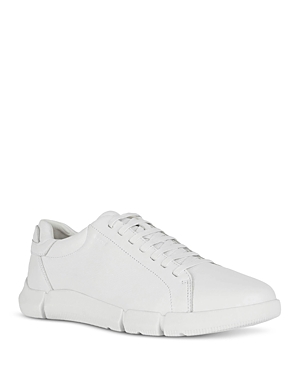 Shop Geox Men's Adacter Lace Up Sneakers In White