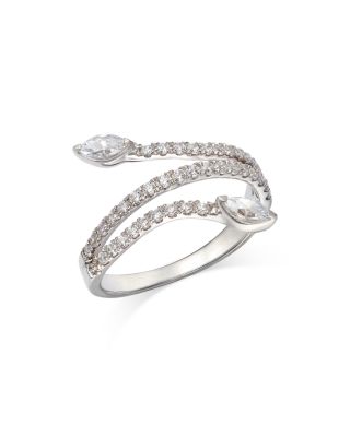 Bloomingdale's Fine Collection Diamond Marquis & Round Wrap Ring in 14K White Gold, 0.75 ct. t. w. - Exclusive