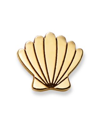 Zoe Chicco 14K Yellow Gold Itty Bitty Symbols Shell Single Stud Earring