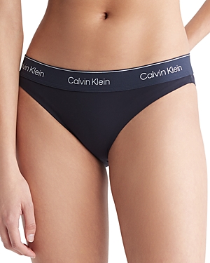 Shop Calvin Klein Logo Bikini In Dark Saphire