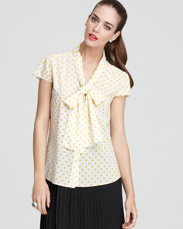 Alice and olivia shop polka dot top
