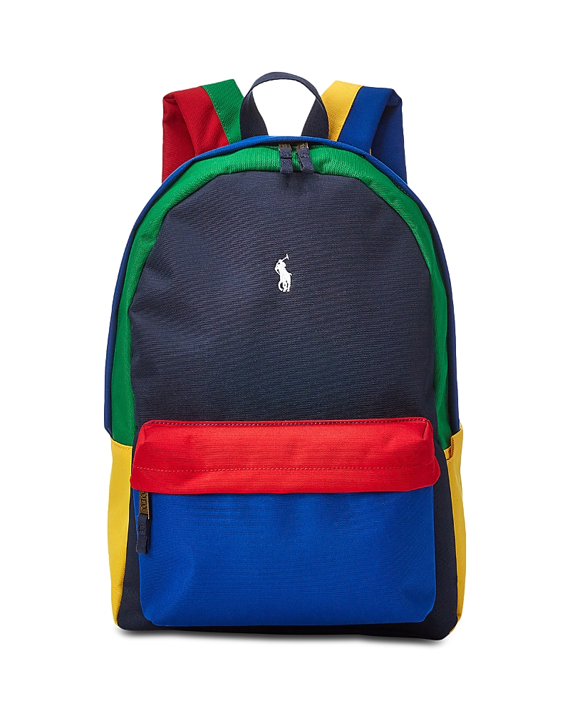 Polo Ralph Lauren Polo Kids Colorblocked Backpack In Multi