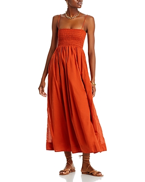 Faithfull The Brand Agolde Midi Dress In Rust