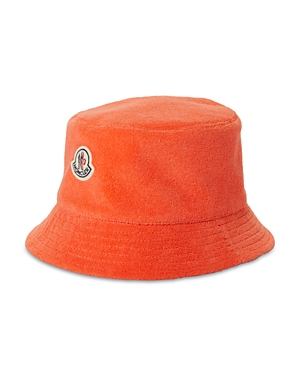 Moncler Tema 3 Cotton Terry Cloth Bucket Hat In Orange