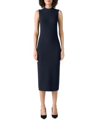 knee length dresses for ladies Sleeveless Rib Knit Midi Dress main image 1
