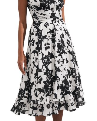 Viola Floral Belted Midi Dress