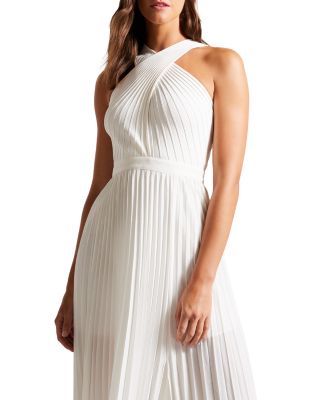 Ted Baker Loueli Cross Front Pleated Midi Dress | Bloomingdale's