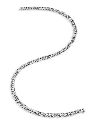 Sterling Silver Sculpted Cable Link Wrap Bracelet