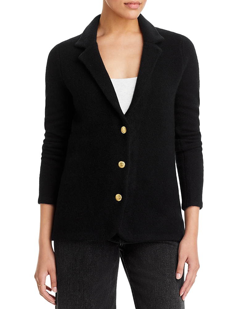 C By Bloomingdale's Cashmere Notch Lapel Cashmere Blazer - Exclusive In Black
