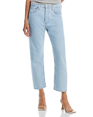 AGOLDE PARKER STRAIGHT MID RISE CROPPED JEANS IN PIVOT